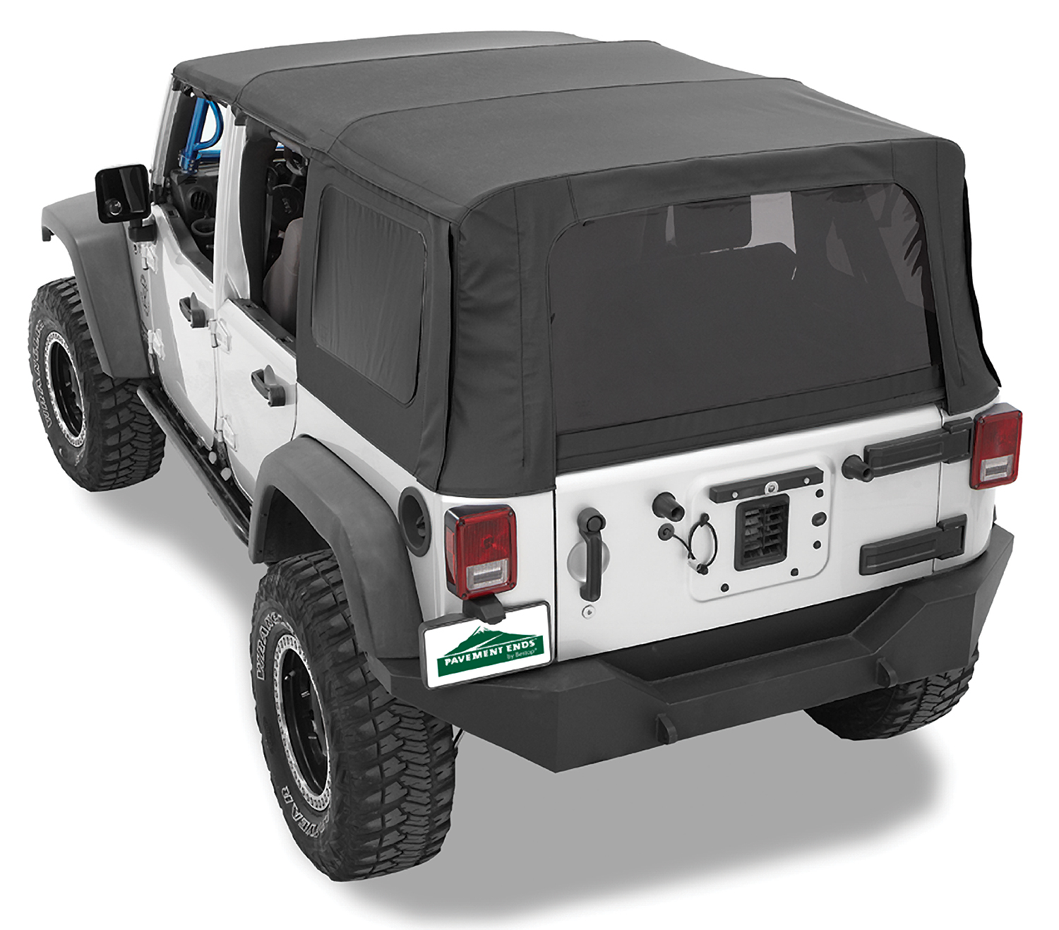 👉Pavement Ends Jeep JK Replacement Soft Top Material Only Replay 10-17 Wrangler  JK 4 Door W/Tinted Windows Vinyl Black Diamond Pavement Ends By Bestop  51204-35 » GodSpeed Off-Road