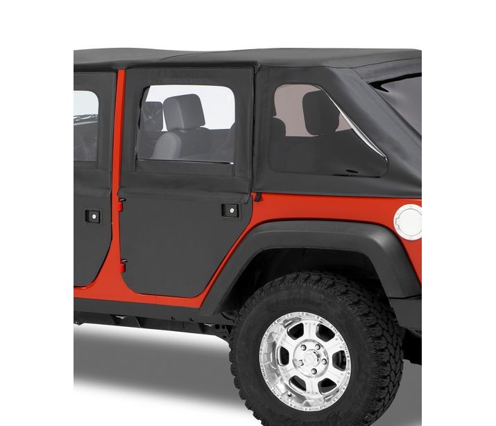 👉Bestop Jeep JK Unlimited Fabric Doors 2-Pc Factory Soft Top/Any Bestop  07-17 Wrangler JK Unlimited Rear Black Diamond Pair Bestop 51799-35 »  GodSpeed Off-Road