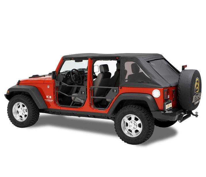 👉Bestop Jeep JK Element Doors HighRock 4X4 Front Steel 07-17 Jeep Wrangler  JK 2/4 Door Satin Black PC Pair Bestop 51810-01 » GodSpeed Off-Road