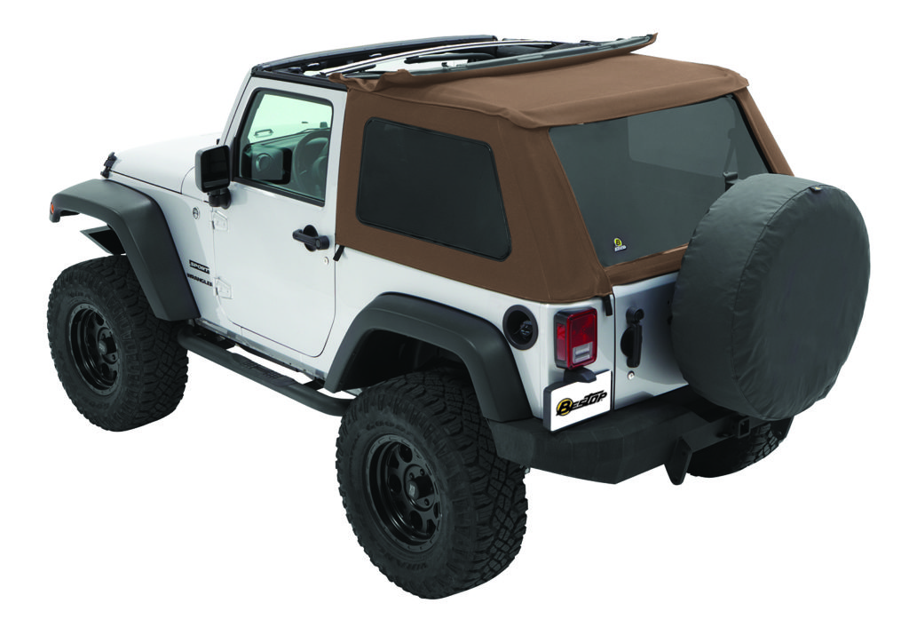 👉bestop Jeep Jk Soft Top Trektop Nx Twill 07-17 Jeep Wrangler Jk 2-door 